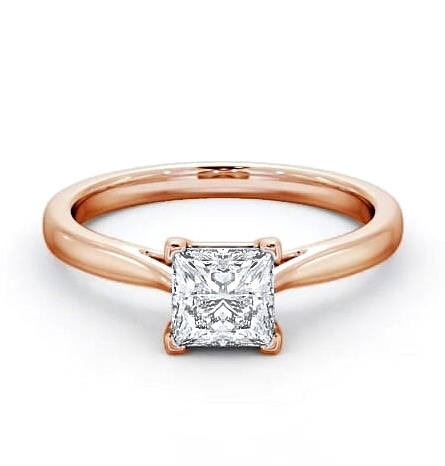Princess Diamond Classic 4 Prong Ring 9K Rose Gold Solitaire ENPR55_RG_THUMB2 