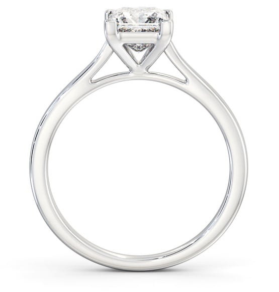 Princess Diamond Classic 4 Prong Engagement Ring Palladium Solitaire ENPR55_WG_THUMB1