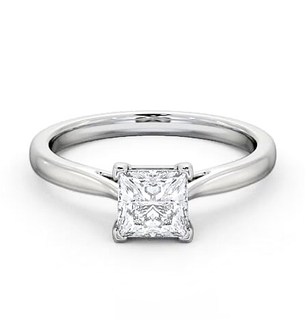 Princess Diamond Classic 4 Prong Ring 18K White Gold Solitaire ENPR55_WG_THUMB1