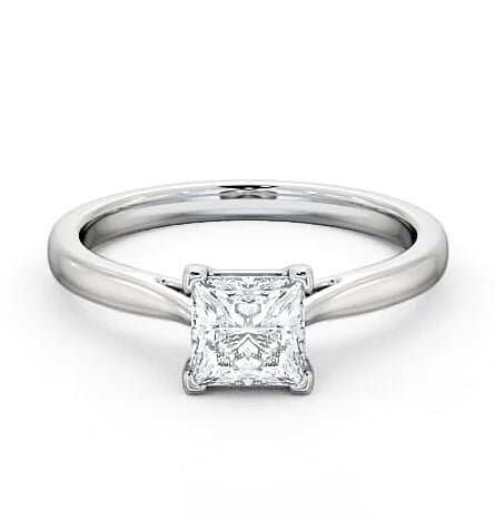 Princess Diamond Classic 4 Prong Engagement Ring Platinum Solitaire ENPR55_WG_THUMB2 
