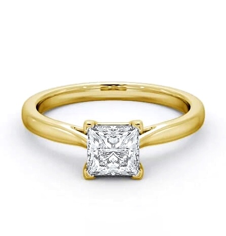 Princess Diamond Classic 4 Prong Ring 9K Yellow Gold Solitaire ENPR55_YG_THUMB1