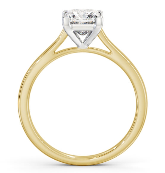 Princess Diamond Classic 4 Prong Ring 18K Yellow and White Gold Solitaire ENPR55_YWG_THUMB1 