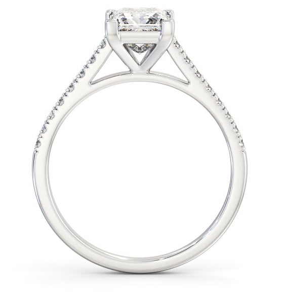 Princess Diamond 4 Prong Engagement Ring 9K White Gold Solitaire ENPR55S_WG_THUMB1 