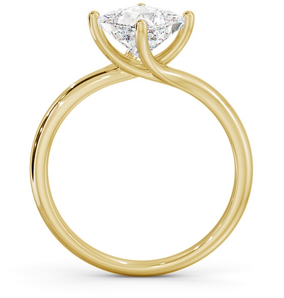 Princess Diamond Rotated Head Engagement Ring 18K Yellow Gold Solitaire ENPR56_YG_THUMB1
