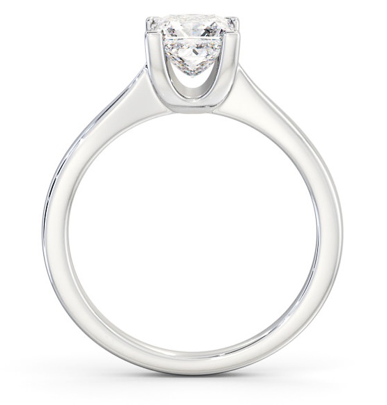 Princess Diamond Basket Setting Engagement Ring 18K White Gold Solitaire ENPR57_WG_THUMB1