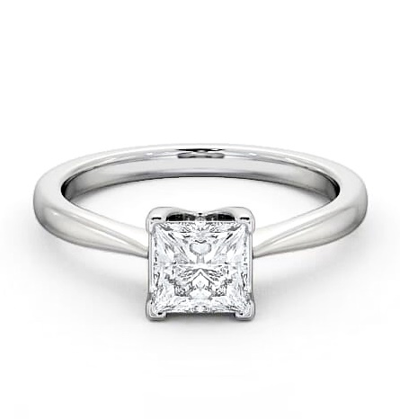 Princess Diamond Basket Setting Engagement Ring Platinum Solitaire ENPR57_WG_THUMB1