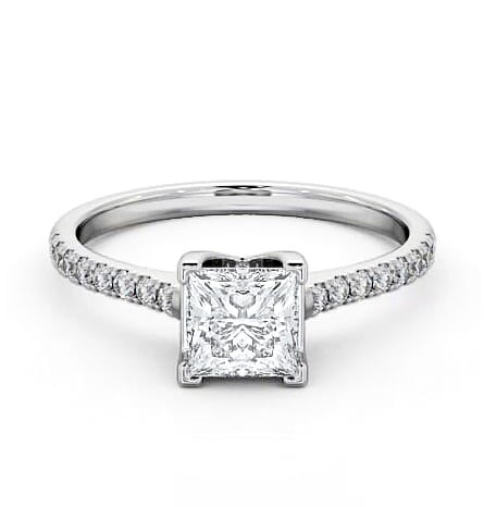 Princess Diamond Basket Setting Engagement Ring Palladium Solitaire ENPR57S_WG_THUMB2 