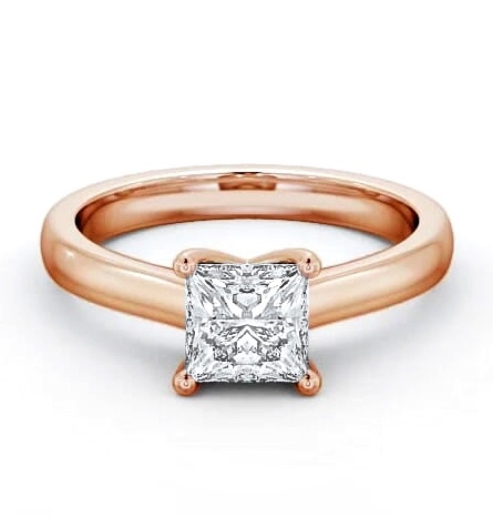 Princess Diamond Elegant Engagement Ring 18K Rose Gold Solitaire ENPR5_RG_THUMB1