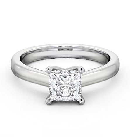 Princess Diamond Elegant Engagement Ring 9K White Gold Solitaire ENPR5_WG_THUMB2 