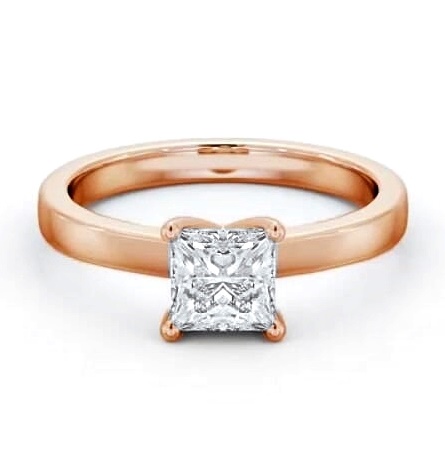 Princess Diamond Classic 4 Prong Ring 9K Rose Gold Solitaire ENPR60_RG_THUMB1