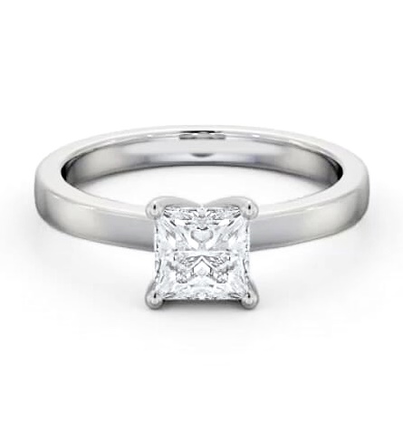 Princess Diamond Classic 4 Prong Engagement Ring Platinum Solitaire ENPR60_WG_THUMB1
