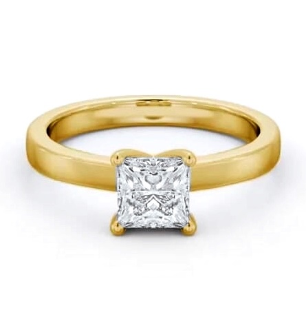 Princess Diamond Classic 4 Prong Ring 9K Yellow Gold Solitaire ENPR60_YG_THUMB1