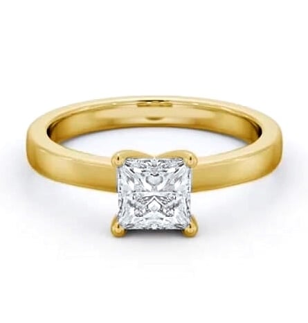 Princess Diamond Classic 4 Prong Ring 18K Yellow Gold Solitaire ENPR60_YG_THUMB2 