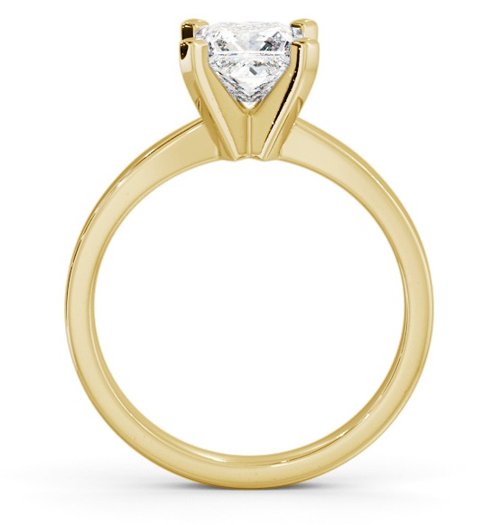 Princess Diamond Square Prongs Engagement Ring 18K Yellow Gold Solitaire ENPR62_YG_THUMB1
