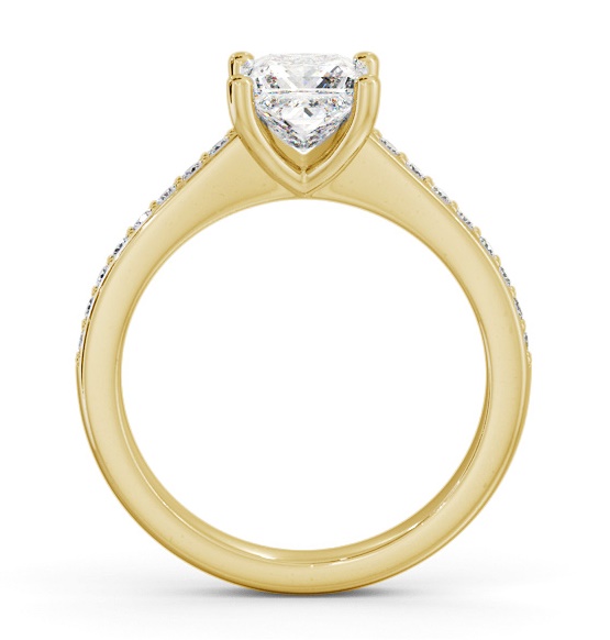 Princess Diamond Low Setting Engagement Ring 9K Yellow Gold Solitaire ENPR62S_YG_THUMB1 