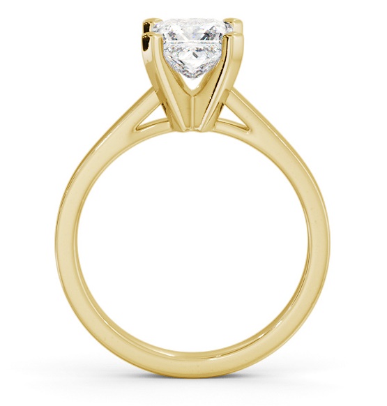 Princess Diamond Square Prongs Engagement Ring 18K Yellow Gold Solitaire ENPR63_YG_THUMB1