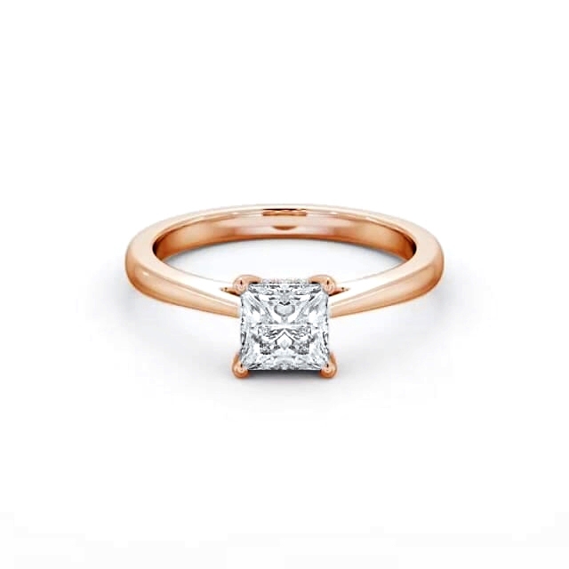 Princess Diamond Engagement Ring 18K Rose Gold Solitaire - Anari ENPR65_RG_HAND