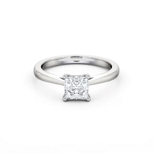 Princess Diamond Engagement Ring 18K White Gold Solitaire - Anari ENPR65_WG_HAND