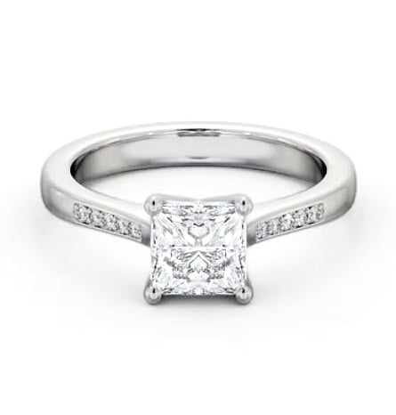 Princess Diamond Elevated Setting Engagement Ring Palladium Solitaire ENPR65S_WG_THUMB2 