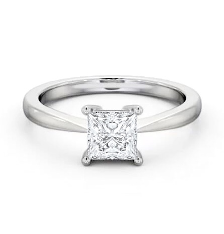 Princess Diamond Box Style Setting Ring 18K White Gold Solitaire ENPR66_WG_THUMB1