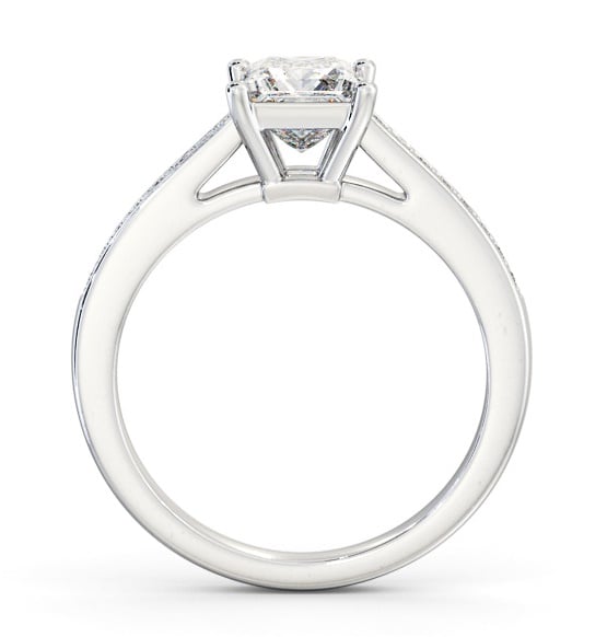Princess Diamond Box Style Setting Ring 18K White Gold Solitaire ENPR66S_WG_THUMB1 