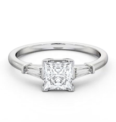 Princess Ring Palladium Solitaire with Tapered Baguette Side Stones ENPR67S_WG_THUMB1