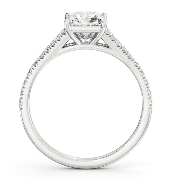 Princess Diamond Split Band Engagement Ring Palladium Solitaire ENPR68S_WG_THUMB1 