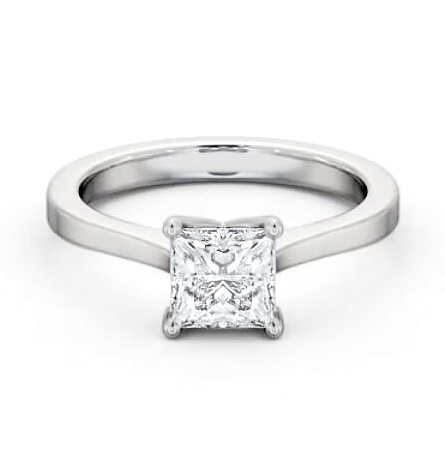Princess Diamond Elevated Setting Engagement Ring Platinum Solitaire ENPR69_WG_THUMB1