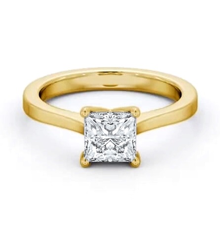 Princess Diamond Elevated Setting Ring 9K Yellow Gold Solitaire ENPR69_YG_THUMB1
