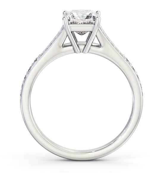 Princess Diamond Split Channel Engagement Ring Palladium Solitaire ENPR69S_WG_THUMB1 