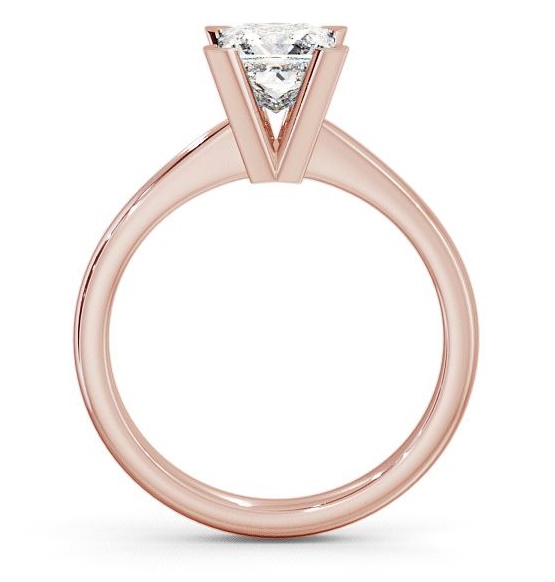 Princess Diamond Square Prongs Engagement Ring 9K Rose Gold Solitaire ENPR6_RG_THUMB1