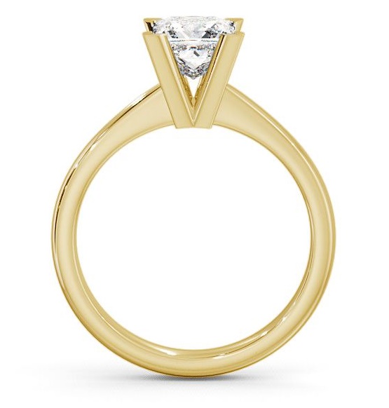 Princess Diamond Square Prongs Engagement Ring 18K Yellow Gold Solitaire ENPR6_YG_THUMB1