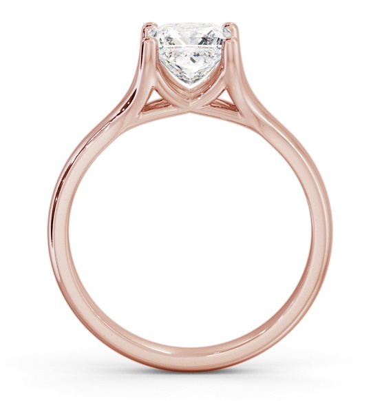Princess Diamond Split Trellis Design Engagement Ring 9K Rose Gold Solitaire ENPR70_RG_THUMB1