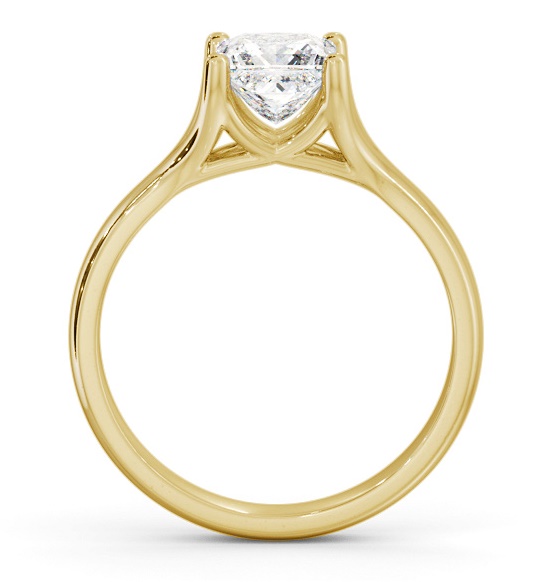 Princess Diamond Split Trellis Design Engagement Ring 18K Yellow Gold Solitaire ENPR70_YG_THUMB1