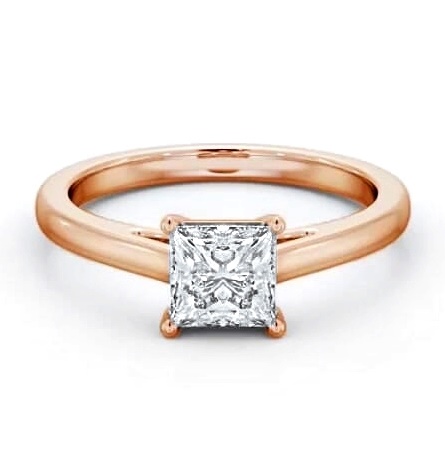 Princess Diamond Box Style Setting Ring 9K Rose Gold Solitaire ENPR72_RG_THUMB1