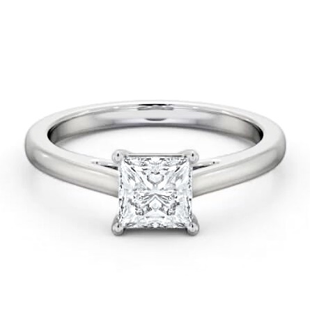 Princess Diamond Box Style Setting Ring 18K White Gold Solitaire ENPR72_WG_THUMB1