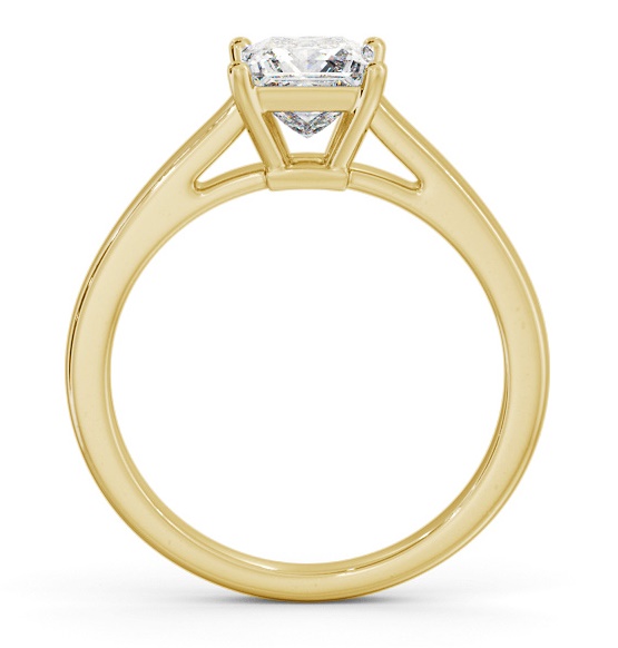 Princess Diamond Box Style Setting Engagement Ring 18K Yellow Gold Solitaire ENPR72_YG_THUMB1