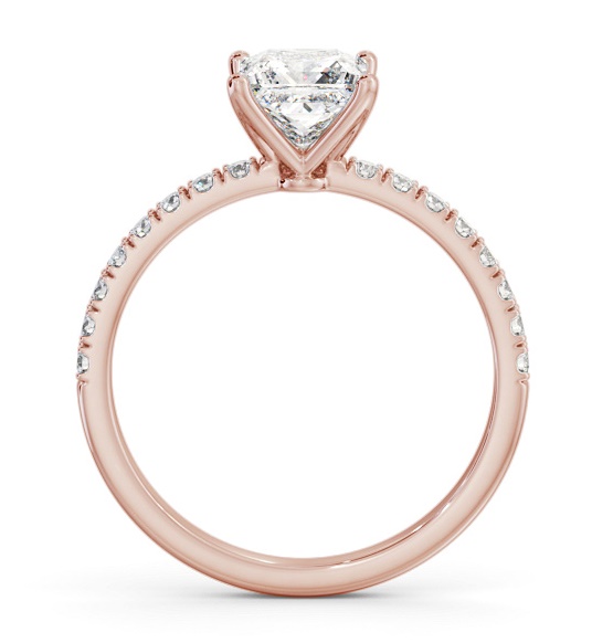 Princess Diamond 4 Prong Engagement Ring 9K Rose Gold Solitaire ENPR72S_RG_THUMB1 