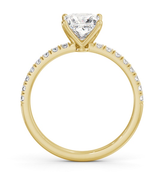 Princess Diamond 4 Prong Engagement Ring 18K Yellow Gold Solitaire ENPR72S_YG_THUMB1 
