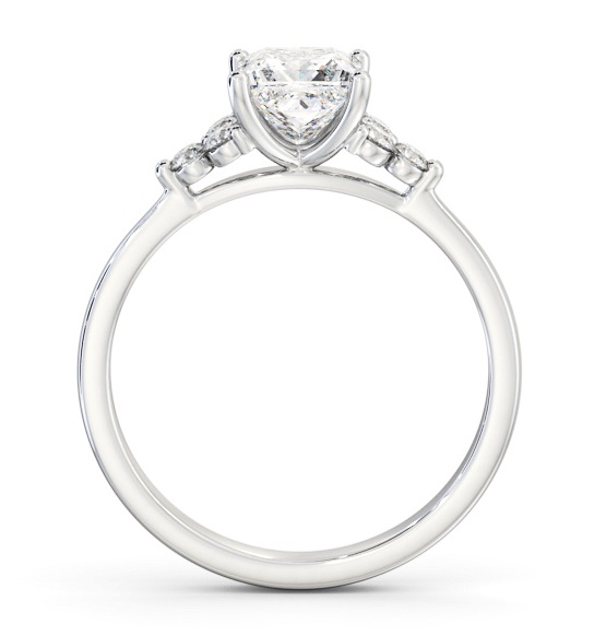Princess Ring Palladium Solitaire with Three Round Diamonds ENPR73S_WG_THUMB1 