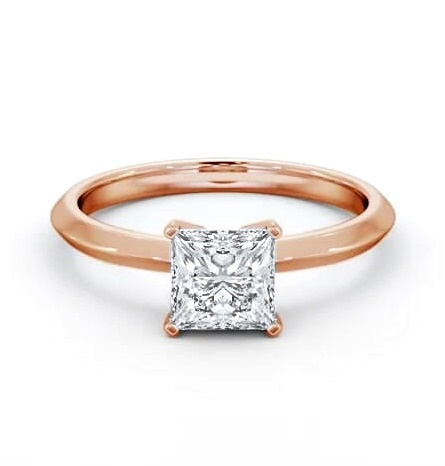 Princess Diamond Knife Edge Band Ring 18K Rose Gold Solitaire ENPR78_RG_THUMB2 