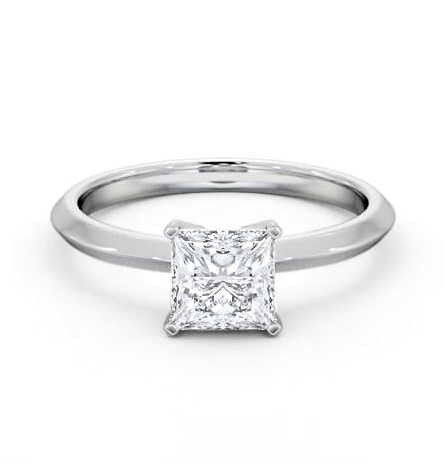 Princess Diamond Knife Edge Band Engagement Ring Palladium Solitaire ENPR78_WG_THUMB2 