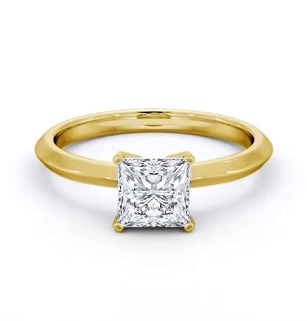 Princess Diamond Knife Edge Band Ring 18K Yellow Gold Solitaire ENPR78_YG_THUMB2 