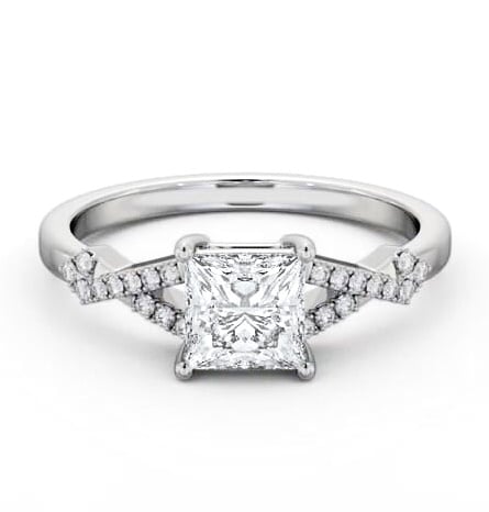 Princess Diamond Contemporary Style Ring Palladium Solitaire ENPR78S_WG_THUMB2 