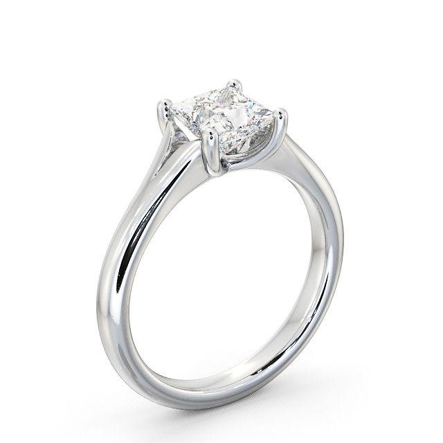 Princess Diamond Engagement Ring 9K White Gold Solitaire - Beale ENPR7_WG_HAND