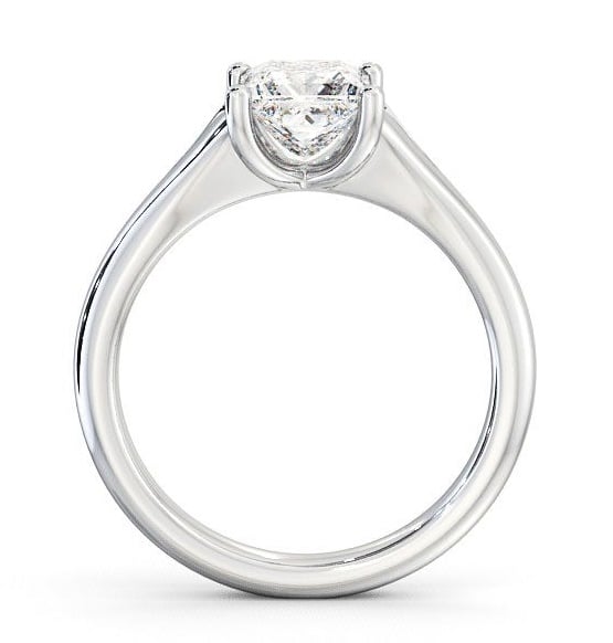 Princess Diamond Low Set Engagement Ring Palladium Solitaire ENPR7_WG_THUMB1 