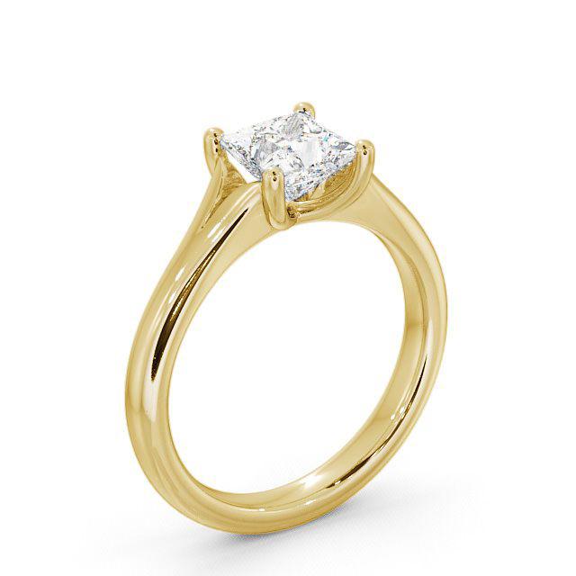 Princess Diamond Engagement Ring 9K Yellow Gold Solitaire - Beale ENPR7_YG_HAND