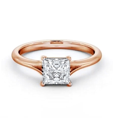 Princess Diamond Floating Head Design Ring 18K Rose Gold Solitaire ENPR80_RG_THUMB2 