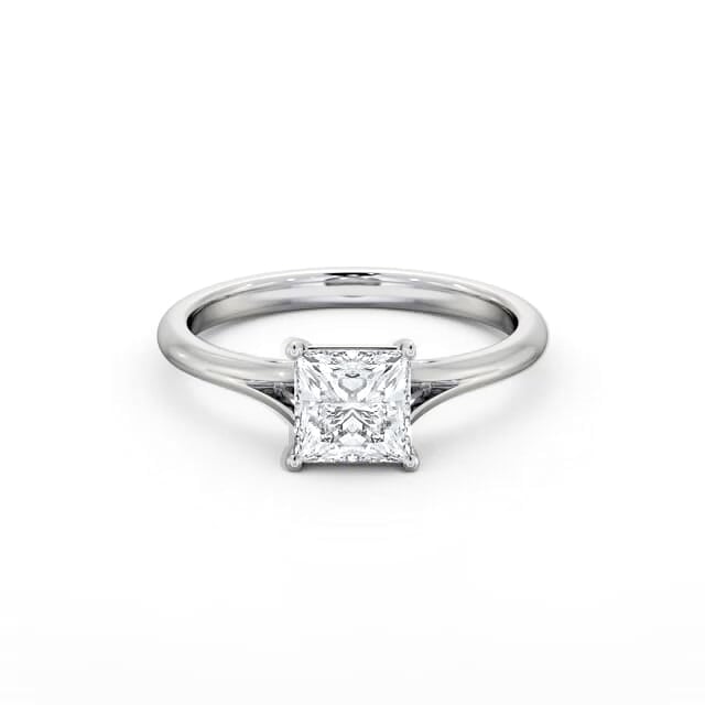 Princess Diamond Engagement Ring 18K White Gold Solitaire - Adelaide ENPR80_WG_HAND