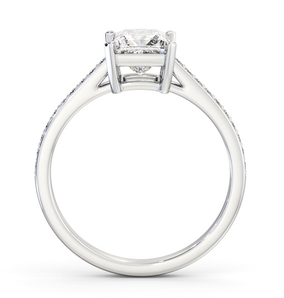 Princess Diamond Box Style Setting Ring 18K White Gold Solitaire ENPR80S_WG_THUMB1 